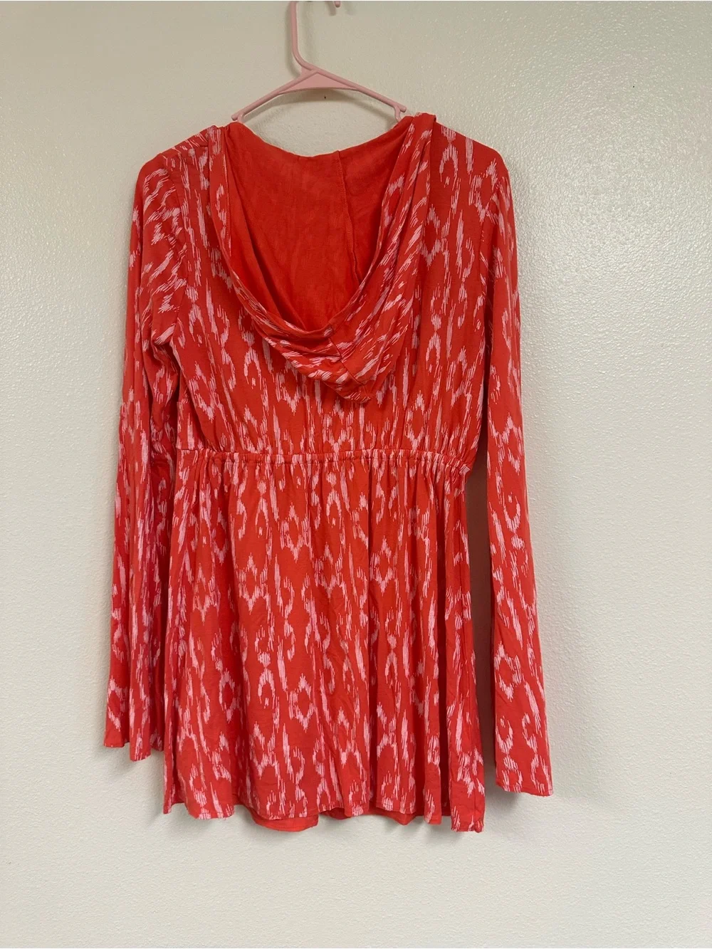 Coral Pattern Hooded Tunic